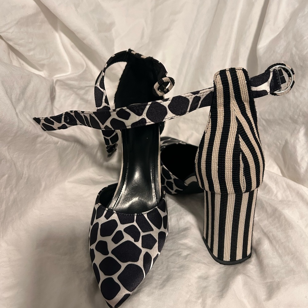 Stylish Black and White Women's Heels